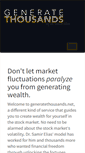 Mobile Screenshot of generatethousands.net